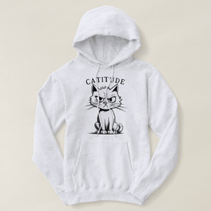 Pull À Capuche Sassy Sarcasm Catitude Chat Attitude Humour Graphi