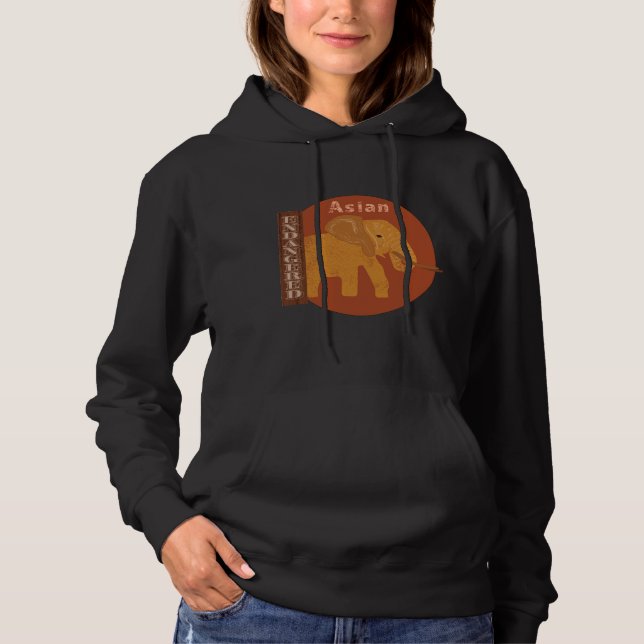 Pull À Capuche Sauvez les éléphants (Devant)