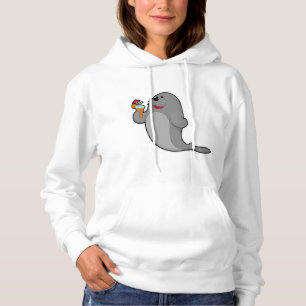 Pull À Capuche Sceau à boire avec du jus