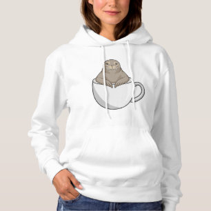 Pull À Capuche Sceau avec tasse de café