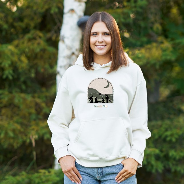 Pull À Capuche Scène de la Nativité La foi chrétienne verset (Créateur téléchargé)