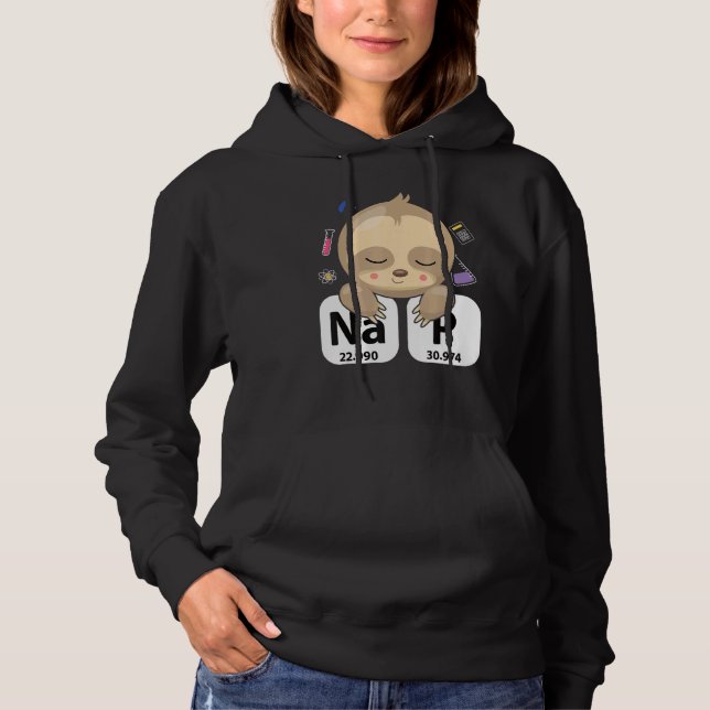 Pull À Capuche Science Sloth I Nap Chimie périodique Bioche (Devant)
