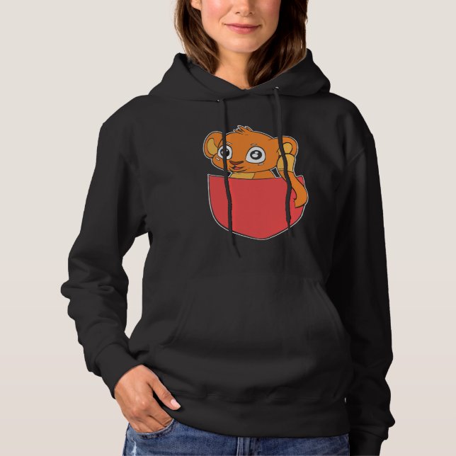 Pull À Capuche Scientifique Animal Félin Mignon (Devant)