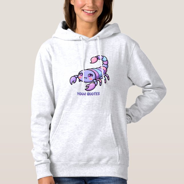 Pull À Capuche Scorpion Zodiaque Chibi Mignon (Devant)