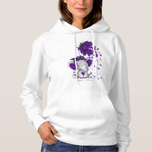 Pull À Capuche Sensibilisation À La Maladie D'Alzheimer Fleur de