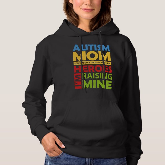 Pull À Capuche Sensibilisation à l'autisme Fête d'anniversaire co (Devant)