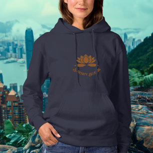 Pull À Capuche Sérénité - Design de fleurs de Lotus en cuivre