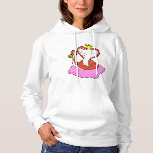 Pull À Capuche Serpent comme roi avec Couronne (Devant)