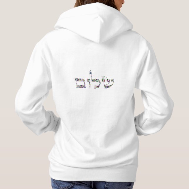 Pull À Capuche Shalom fait avec des pierres précieuses dans toute (Dos)