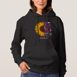 Pull À Capuche She is clothed in Strength strong Women Sunflower 