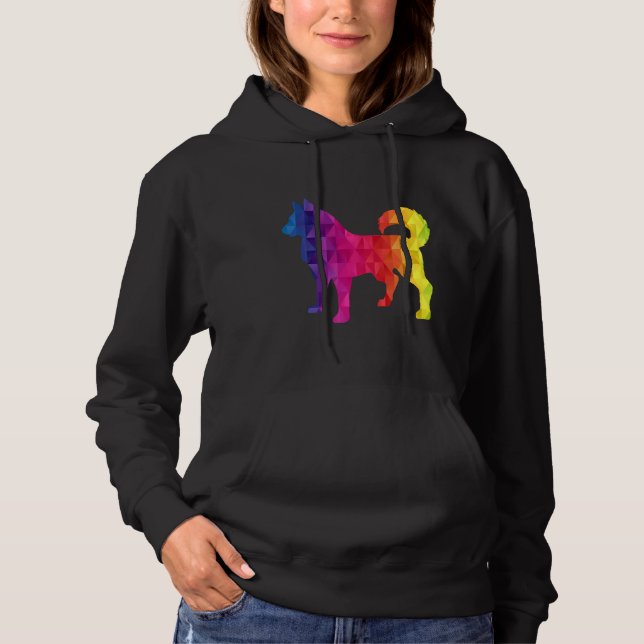 Pull À Capuche Sibérie Husky Poly Graphisme drôle Idée Maman Papa (Devant)