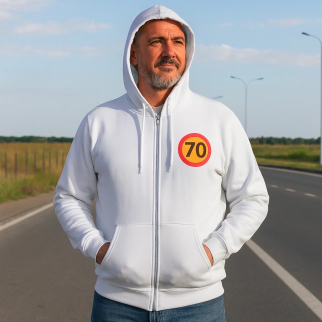 Pull À Capuche SIGNE DE LA ROUTE À 70 Vitesse Limite (Créateur téléchargé)