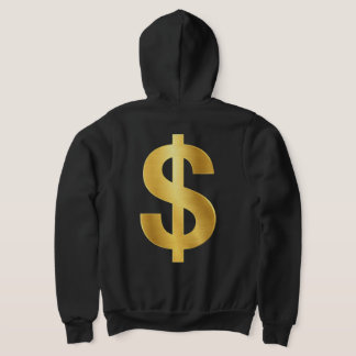 Pull À Capuche Signe Dollar Or Symbole – Minimaliste Luxe Argent