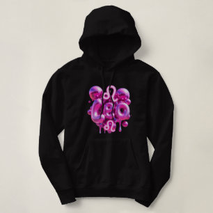 Pull À Capuche Signe LEO Horoscope Typographie Lettres Bulles Ros