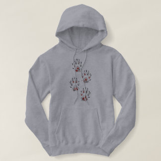Pull À Capuche Silhouette de chat amoureux de botanique