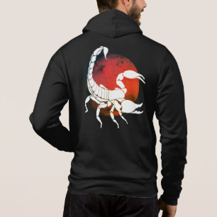 Pull À Capuche Silhouette de scorpion   Scorpio, signe zodiaque