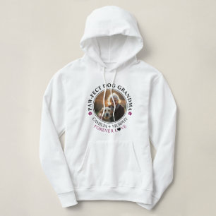 Pull À Capuche Simple Black Text Drôle Chien Grandma Photo