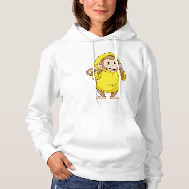 Pull À Capuche Singe à la pluie avec Raincoat (Devant)