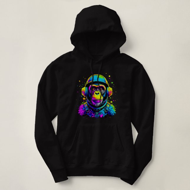 Pull À Capuche Singe dans la combinaison spatiale (Design devant)