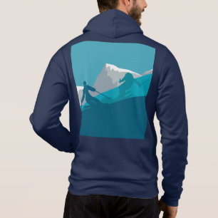 Pull À Capuche Skieurs alpins Ski alpin Ski alpin Marine Bleu