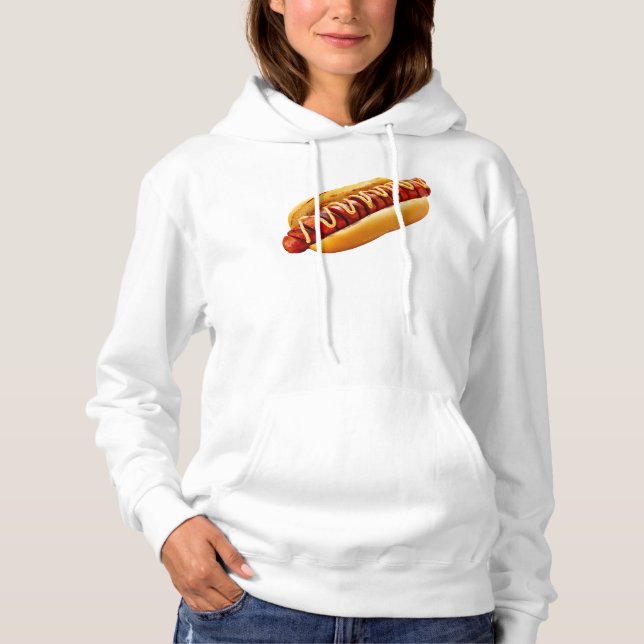 Pull À Capuche SlipperyJoe's hot dog ambiance estivale BBQ niché  (Devant)
