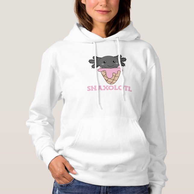 Pull À Capuche Snaxolotl Axolotl Amateurs de doux animaux crème g (Devant)