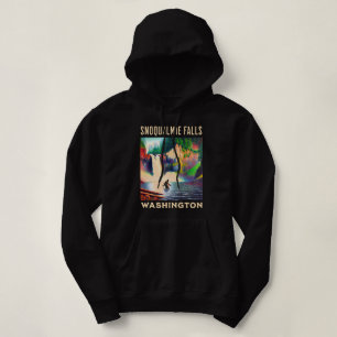 Pull À Capuche Snoqualmie Falls Washington Shirt, Sasquatch