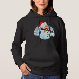 Pull À Capuche Snowman Vintage Sunset Winter Family Christmas Paj