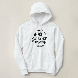 Pull À Capuche Soccer Mom Heart Ball Nom et numéro personnalisé