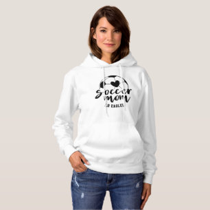 Pull À Capuche Soccer Mom Heart Ball Nom et numéro personnalisé