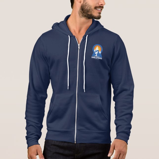 Pull À Capuche Soda Springs Ski Sunset Retro T-Shirt (Devant)