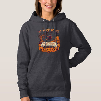 Pull À Capuche Sorcière de Halloween Broom Citrouilles_1