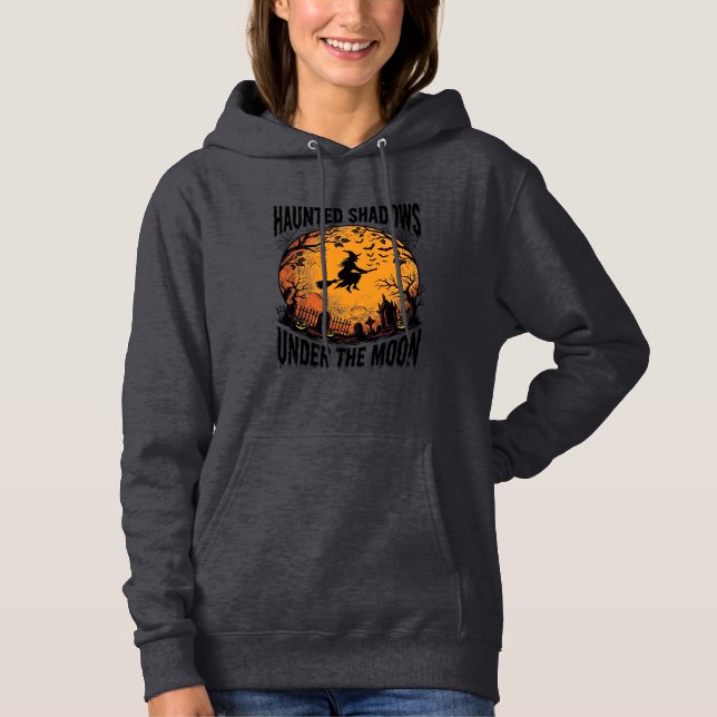 Pull À Capuche Sorcière de Lune d'Halloween Chemise de Nuit Vinta (Devant)