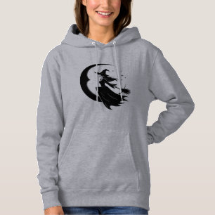 Pull À Capuche Sorcière Whimsical En Vol, Halloween Witchy,