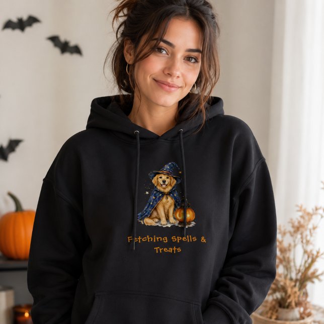 Pull À Capuche Sortilèges de magicien retriever doré mignon Hallo (Créateur téléchargé)