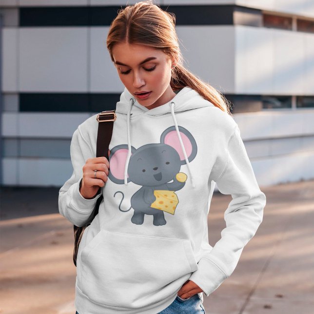 Pull À Capuche Souris manger du fromage (Créateur téléchargé)