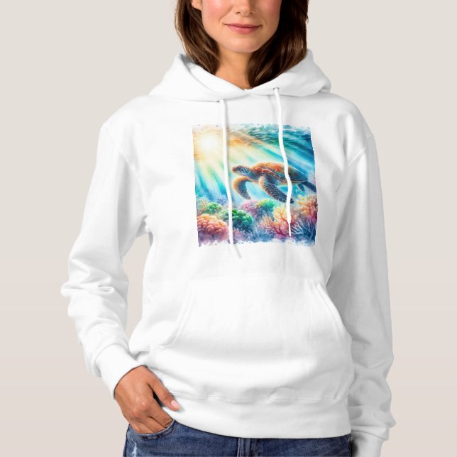 Pull À Capuche sous la tortue de mer (Devant)