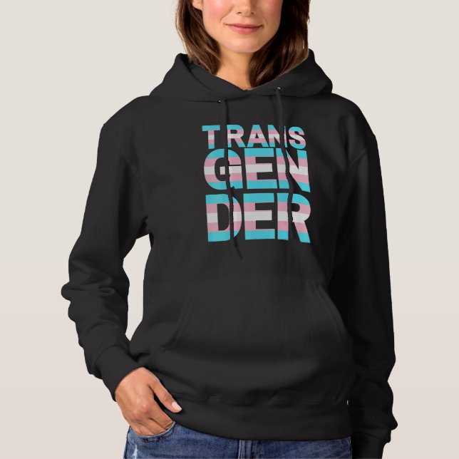 Pull À Capuche Soutien de la fierté transgenre Trans Rainbow Lgbt (Devant)