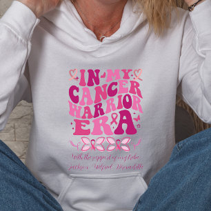 Pull À Capuche Soutien rose Nom de la tribu Mon cancer guerrier è