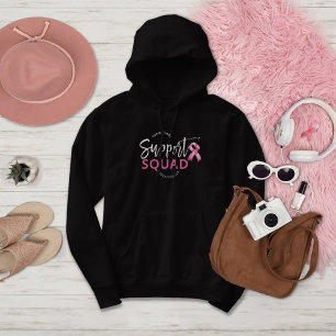 Pull À Capuche Soutien Squad Cancer du Sein Ruban rose