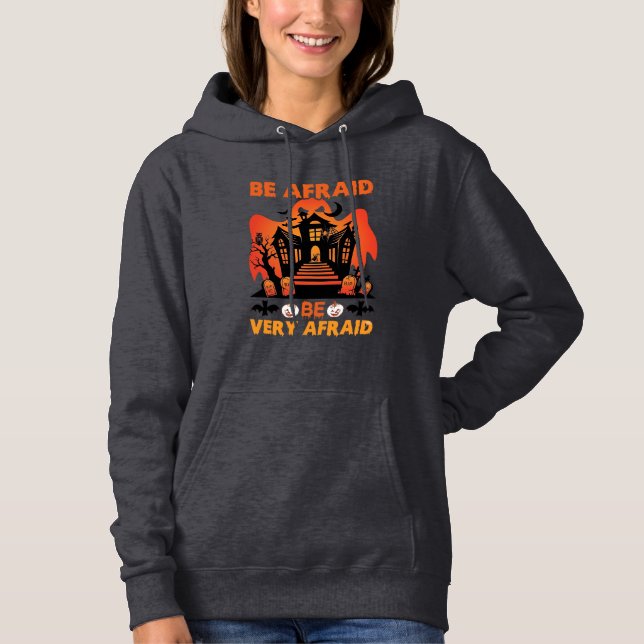 Pull À Capuche Soyez très effrayés Halloween Maison hantée Citrou (Devant)