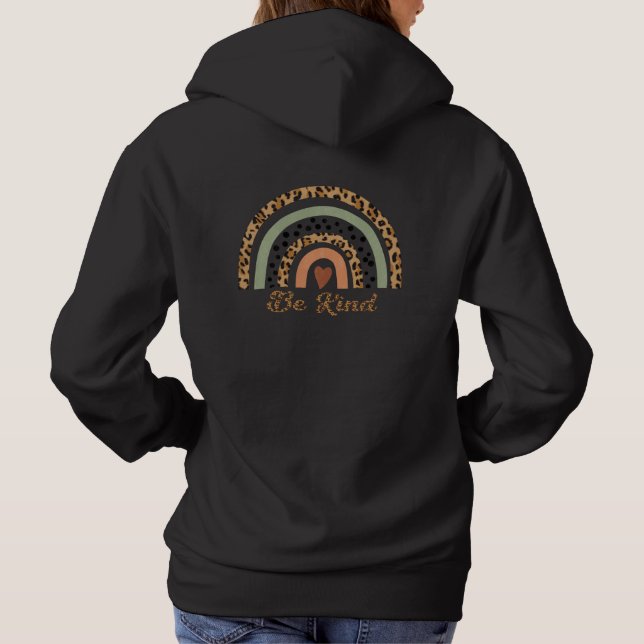 Pull À Capuche Soyez un Empreinte de léopard Arc-en-ciel arrière  (Dos)