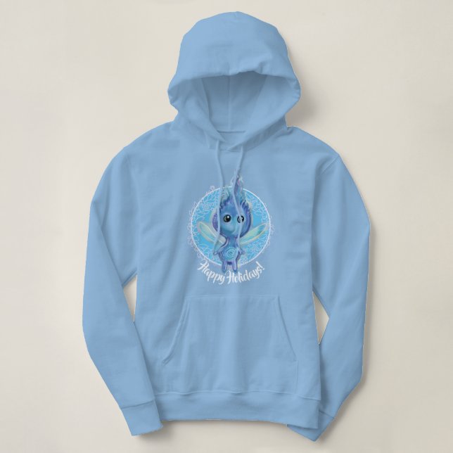 Pull À Capuche Sprite magique d'hiver (Design devant)