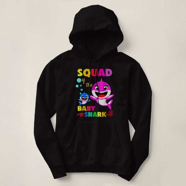 Pull À Capuche Squad Shark Squad Shark Famille de requins Fête de (Design devant)
