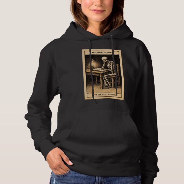 Pull À Capuche Squelette penseur (Devant)