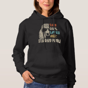 Pull À Capuche Standard Poodle Girl Cool Vintage Retro Pour Chien