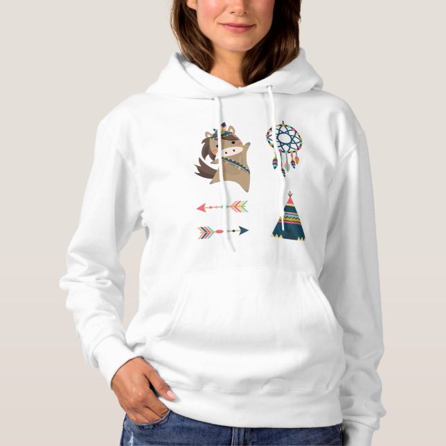 Pull À Capuche Sticker indien Horse Set Ponny Rider Dream Catcher (Devant)