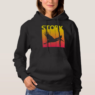 Pull À Capuche Stork Bird Retro