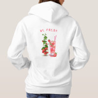 Strawberry Juice Cool Drink Fruits Hoodie
