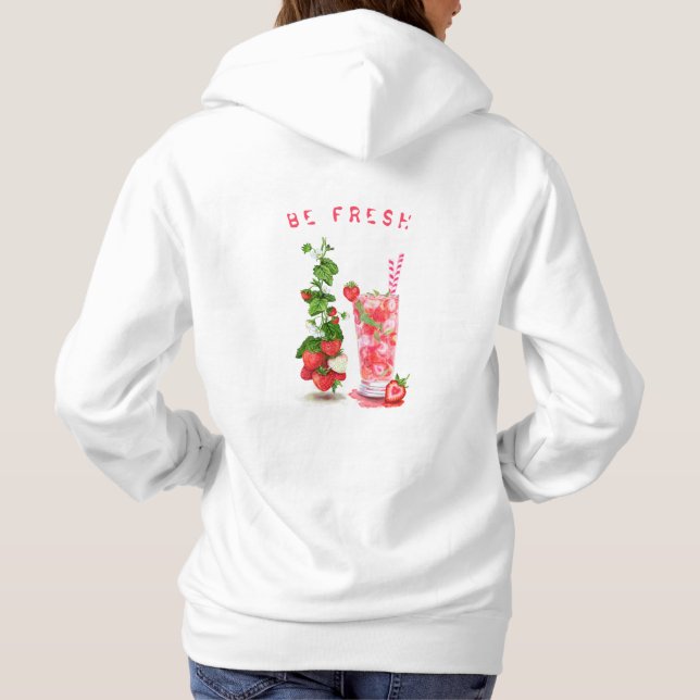 Pull À Capuche Strawberry Juice Cool Drink Fruits Hoodie (Dos)